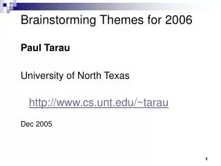 brainstorming themes for 2006 paul tarau