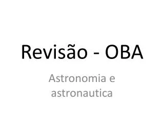 revis o oba