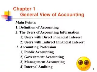 Chapter 1 General View of Accounting