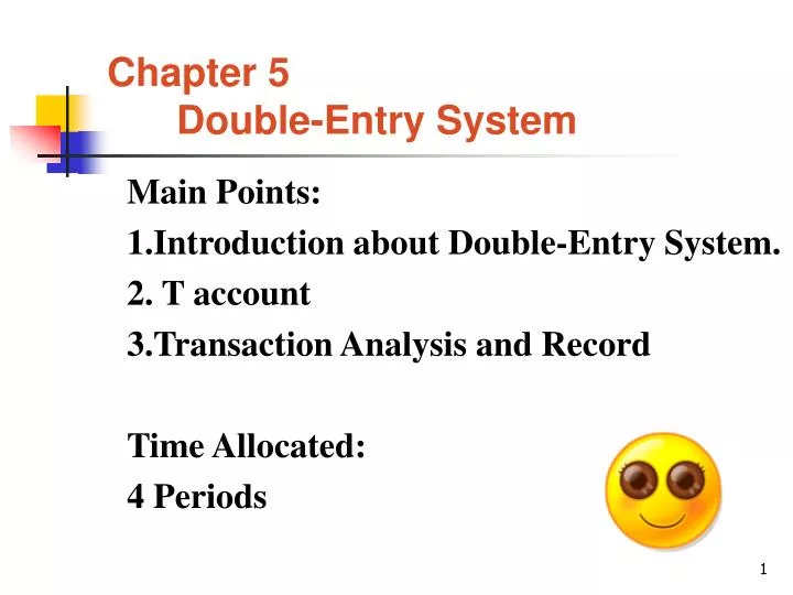 chapter 5 double entry system