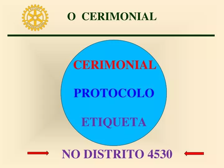cerimonial protocolo etiqueta no distrito 4530