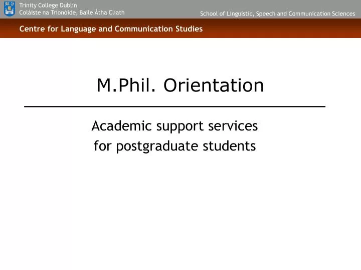 m phil orientation