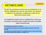 METABOLISME - slide 1