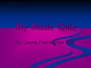 My Music Quiz