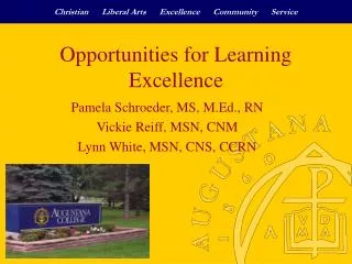 Opportunities for Learning Excellence