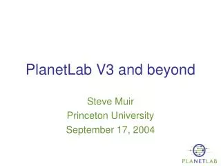 PlanetLab V3 and beyond