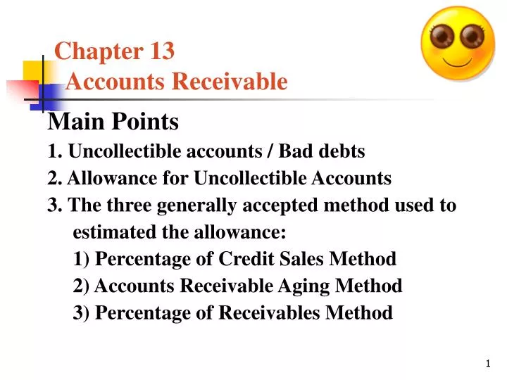 chapter 13 accounts receivable