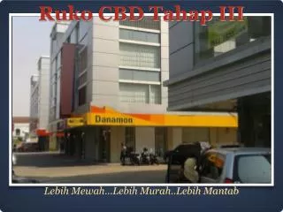 ruko cbd tahap iii