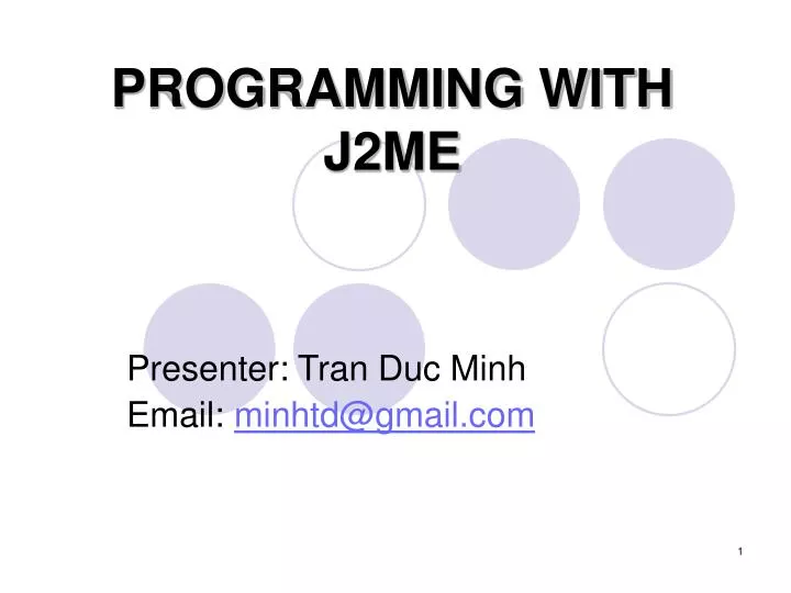 programming with j2me
