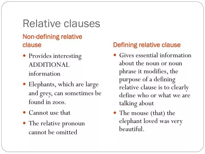 relative clauses