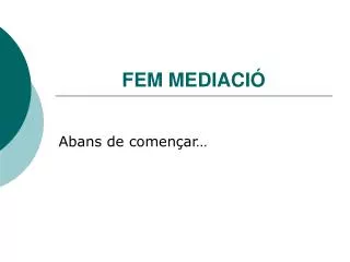 fem mediaci