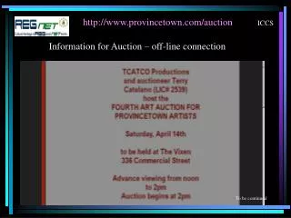 provincetown/auction