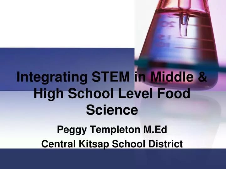 integrating stem in middle high school level food science