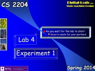 Experiment 1 Lab 4 Outline Presentation Using A Brief Look at Semiconductor Technology