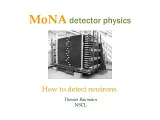 MoNA detector physics
