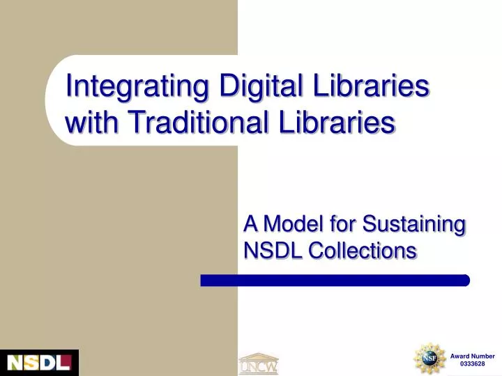 integrating digital libraries with traditional libraries