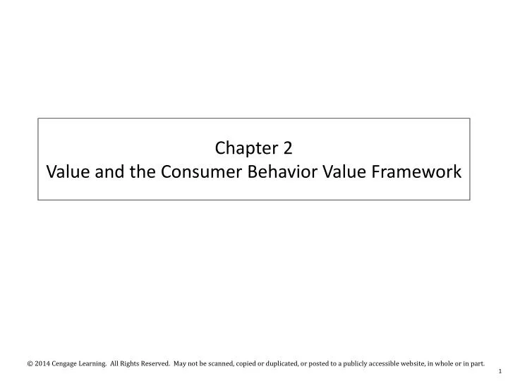 chapter 2 value and the consumer behavior value framework