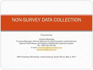 non survey data collection