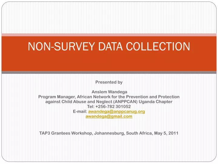 non survey data collection