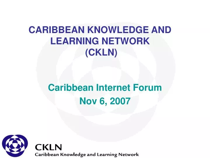 caribbean knowledge and learning network ckln