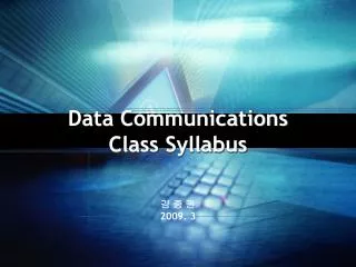 Data Communications Class Syllabus