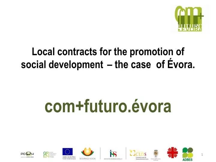 local contracts for the promotion of social development the case of vora com futuro vora