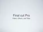 Understanding Final Cut Pro Timeline Editing - slide 1