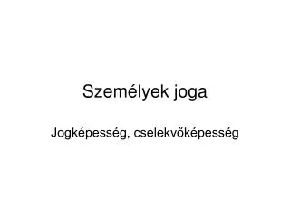 szem lyek joga