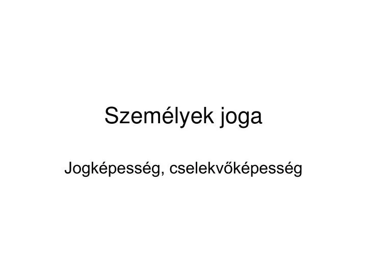 szem lyek joga