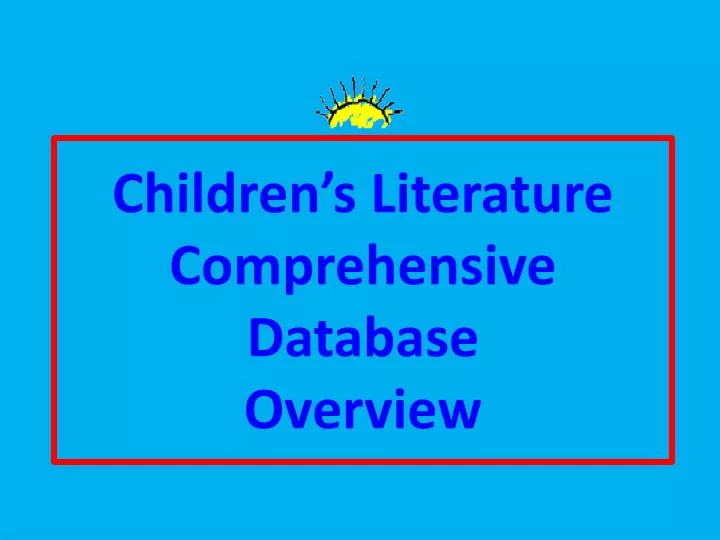children s literature comprehensive database overview
