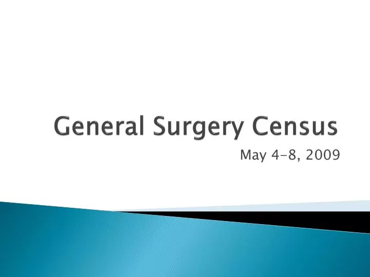 general surgery census