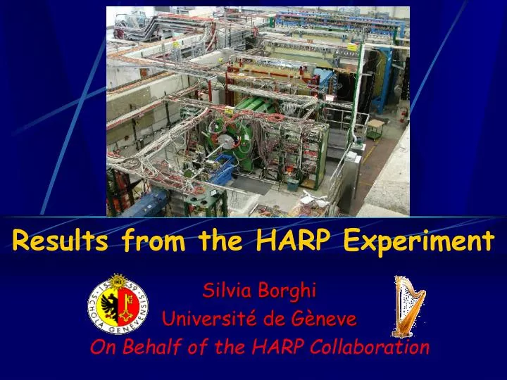 results from the harp experiment