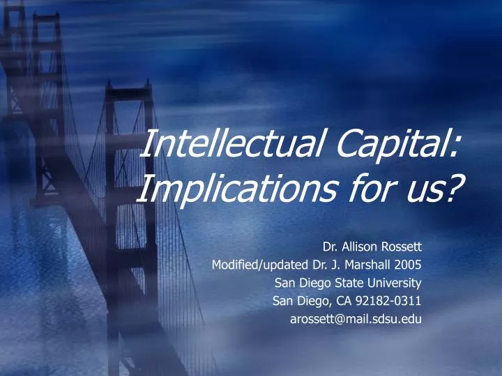 intellectual capital implications for us