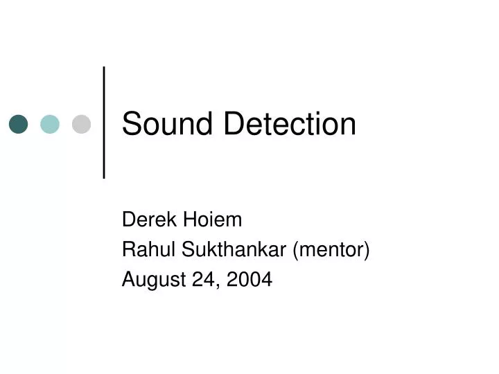 sound detection