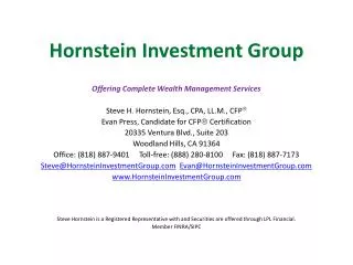 Hornstein Investment Group