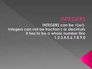 integers