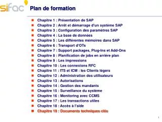 plan de formation