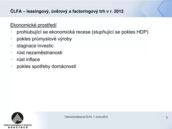 lfa leasingov v rov a factoringov trh v r 2012