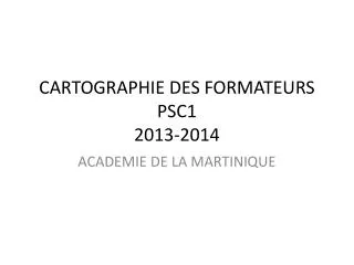 cartographie des formateurs psc1 2013 2014