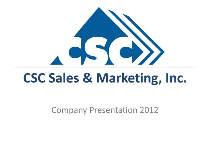 company presentation 2012