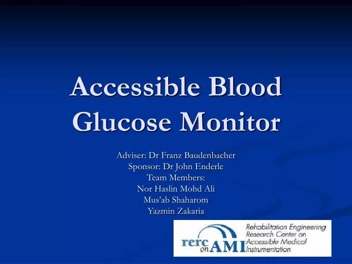 accessible blood glucose monitor