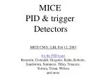 MICE PID & Trigger Detectors: CM11 Summary Talk at LBL Feb. 12, 2005 - slide 1