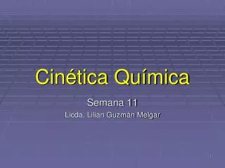 cin tica qu mica