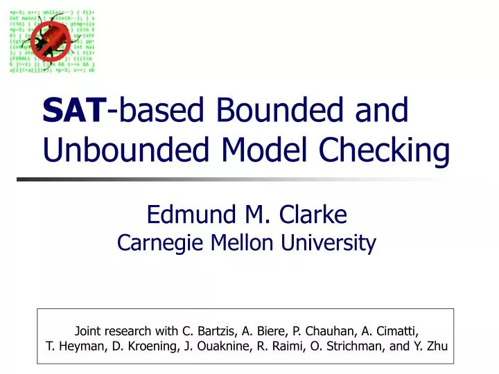 sat based bounded and unbounded model checking