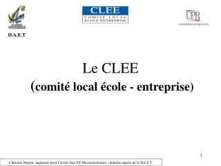 le clee comit local cole entreprise