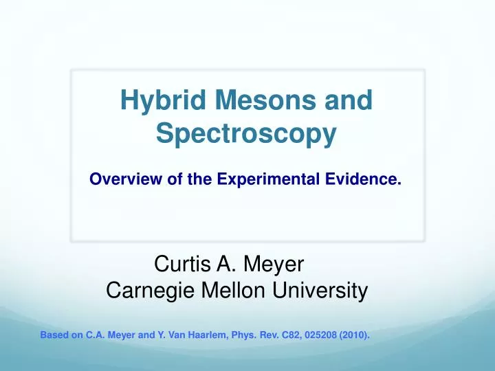 hybrid mesons and spectroscopy