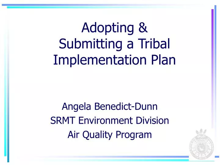adopting submitting a tribal implementation plan