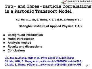 Background introduction Model introduction Analysis method Results and discussions Conclusions