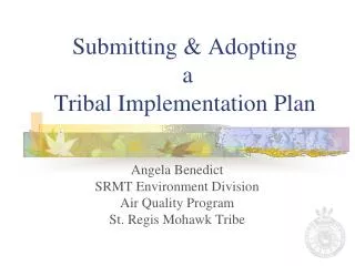 Submitting &amp; Adopting a Tribal Implementation Plan