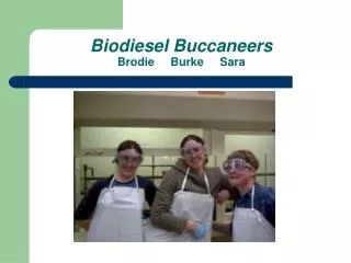 Biodiesel Buccaneers Brodie Burke Sara